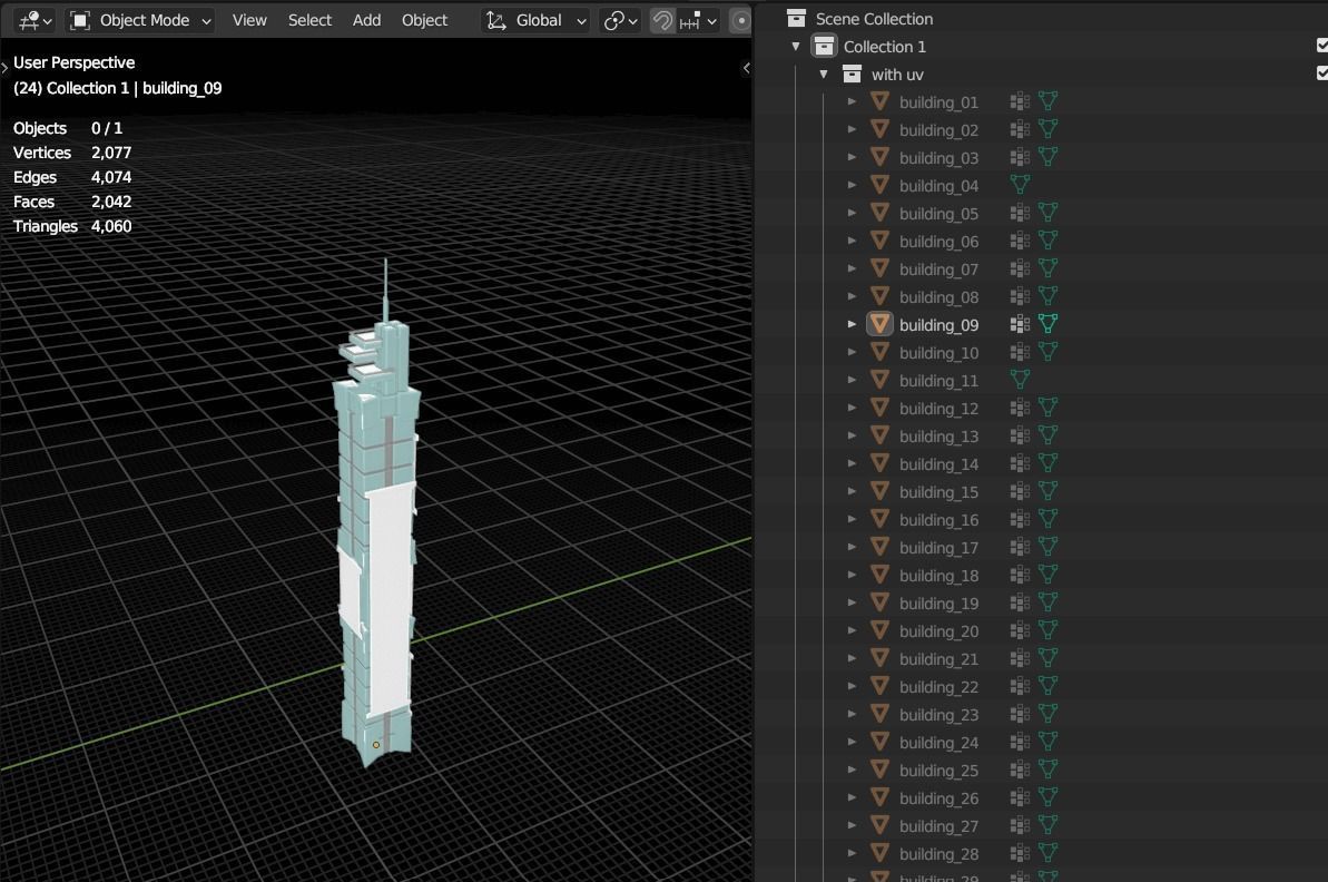 35 Futuristic Buildings VOL 1 Low-poly 3D model_31