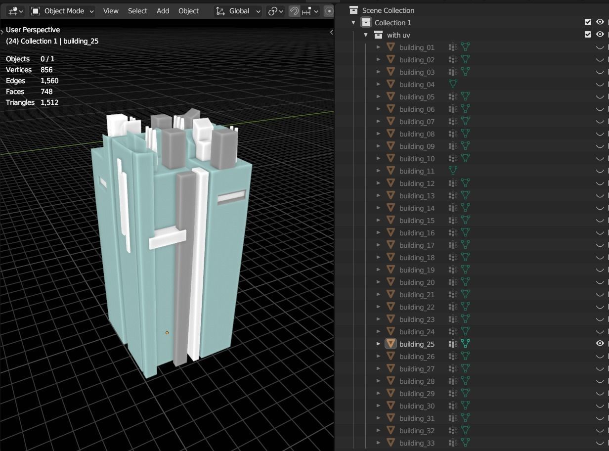 35 Futuristic Buildings VOL 1 Low-poly 3D model_53