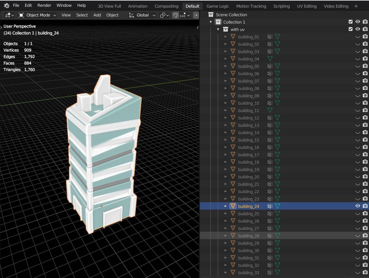 35 Futuristic Buildings VOL 1 Low-poly 3D model_45