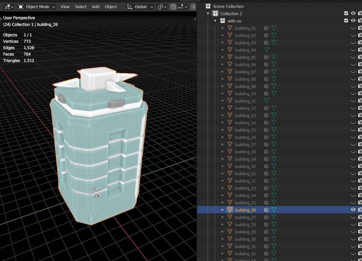 35 Futuristic Buildings VOL 1 Low-poly 3D model_48