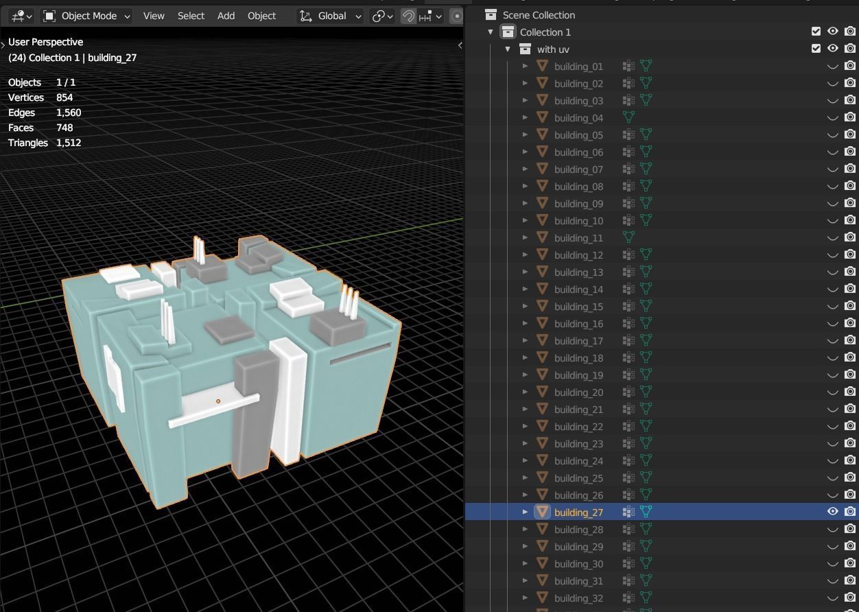 35 Futuristic Buildings VOL 1 Low-poly 3D model_50