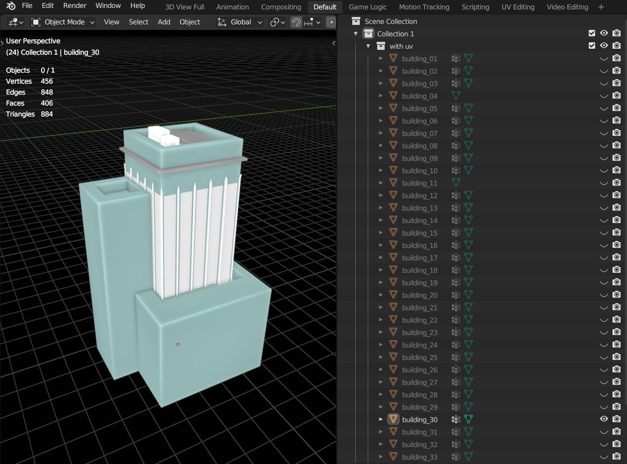 35 Futuristic Buildings VOL 1 Low-poly 3D model_55
