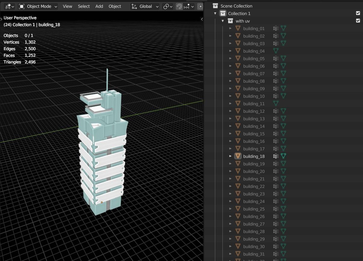 35 Futuristic Buildings VOL 1 Low-poly 3D model_39