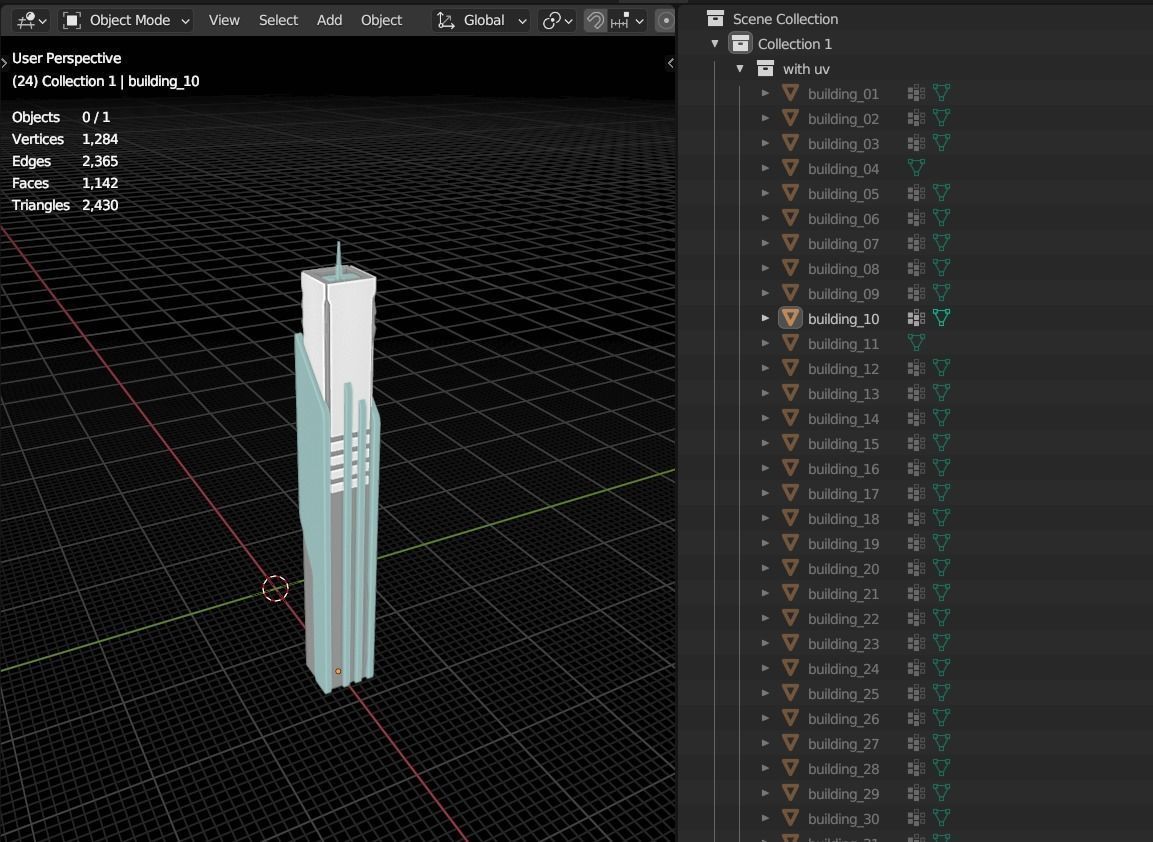 35 Futuristic Buildings VOL 1 Low-poly 3D model_38