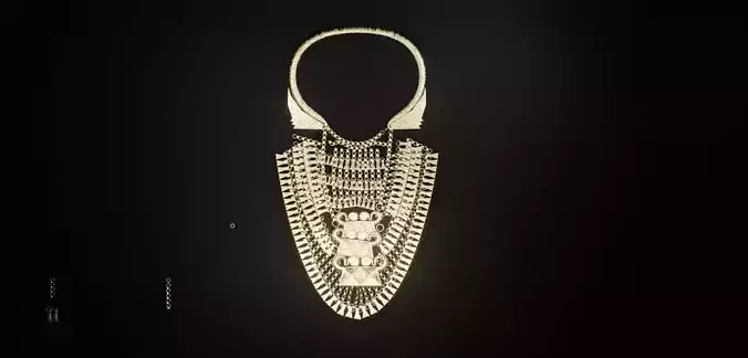 female jewel hmong ethinic neckless 3D model