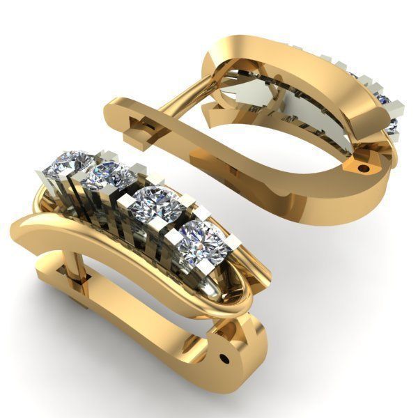 WOMAN SET RING AND EARRINGS 3D Model Collection_7