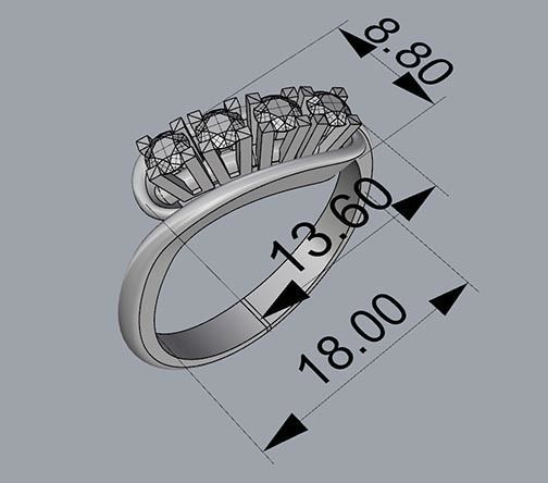 WOMAN SET RING AND EARRINGS 3D Model Collection_9