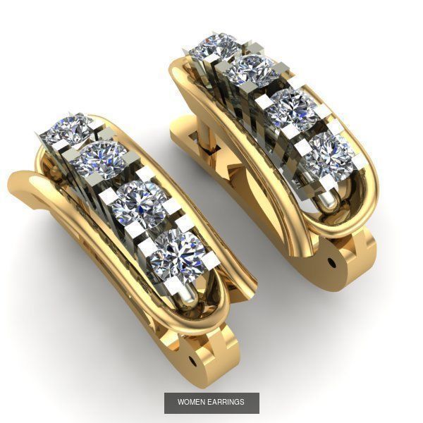 WOMAN SET RING AND EARRINGS 3D Model Collection_5