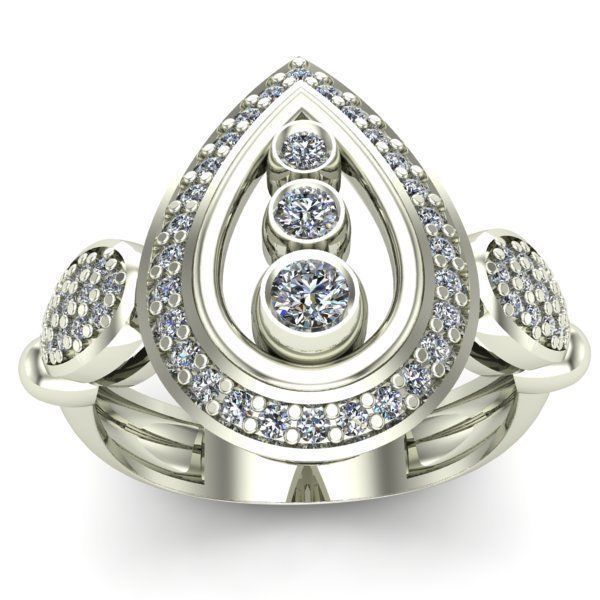 WOMAN SET RING AND EARRINGS 3D Model Collection_2