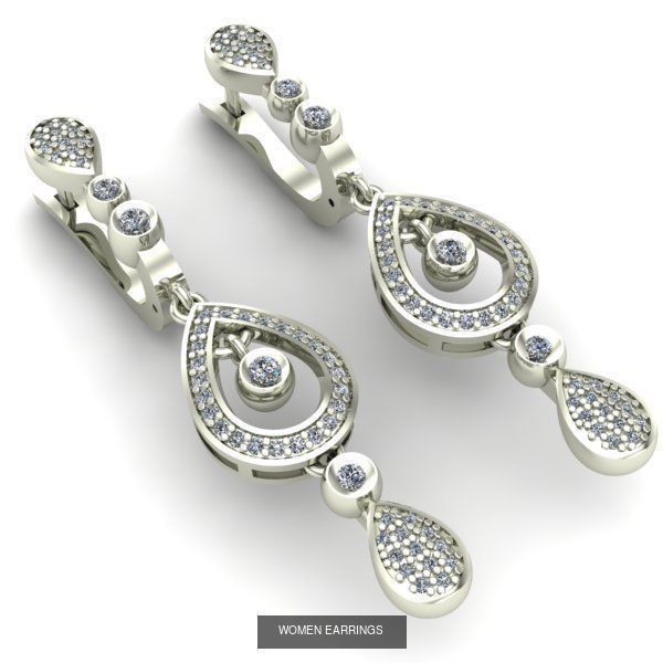 WOMAN SET RING AND EARRINGS 3D Model Collection_3