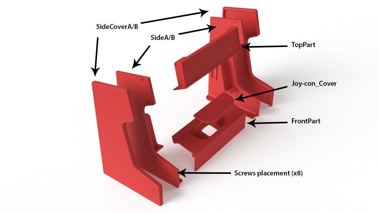 Switchcade for Nintendo switch 3D print model_2