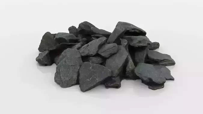 Slate Rock Pile 3D model