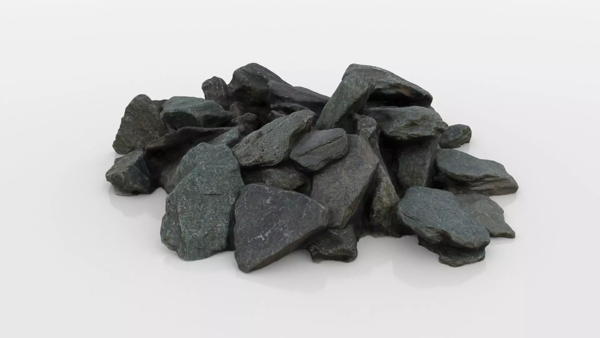 Slate Rock Pile 3D model_0