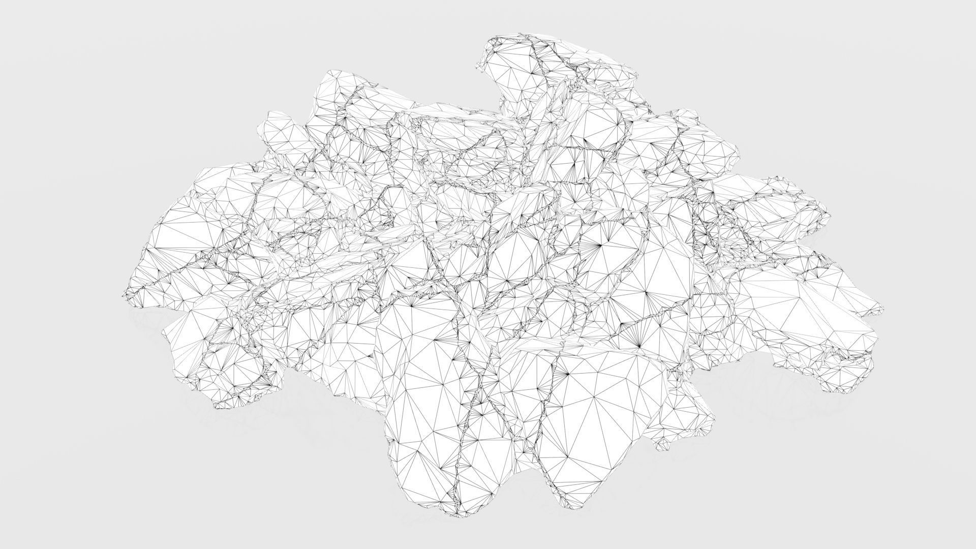 Slate Rock Pile 3D model_6