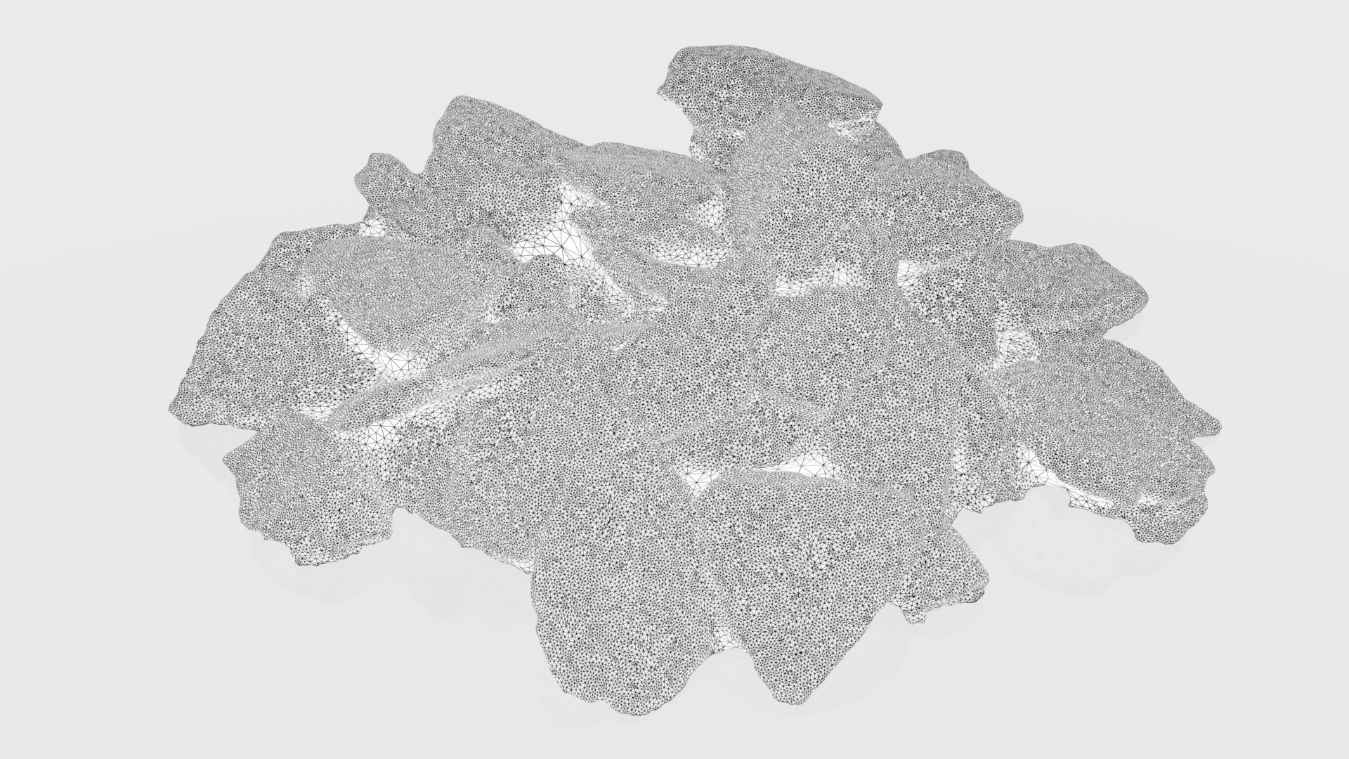 Slate Rock Pile 3D model_4