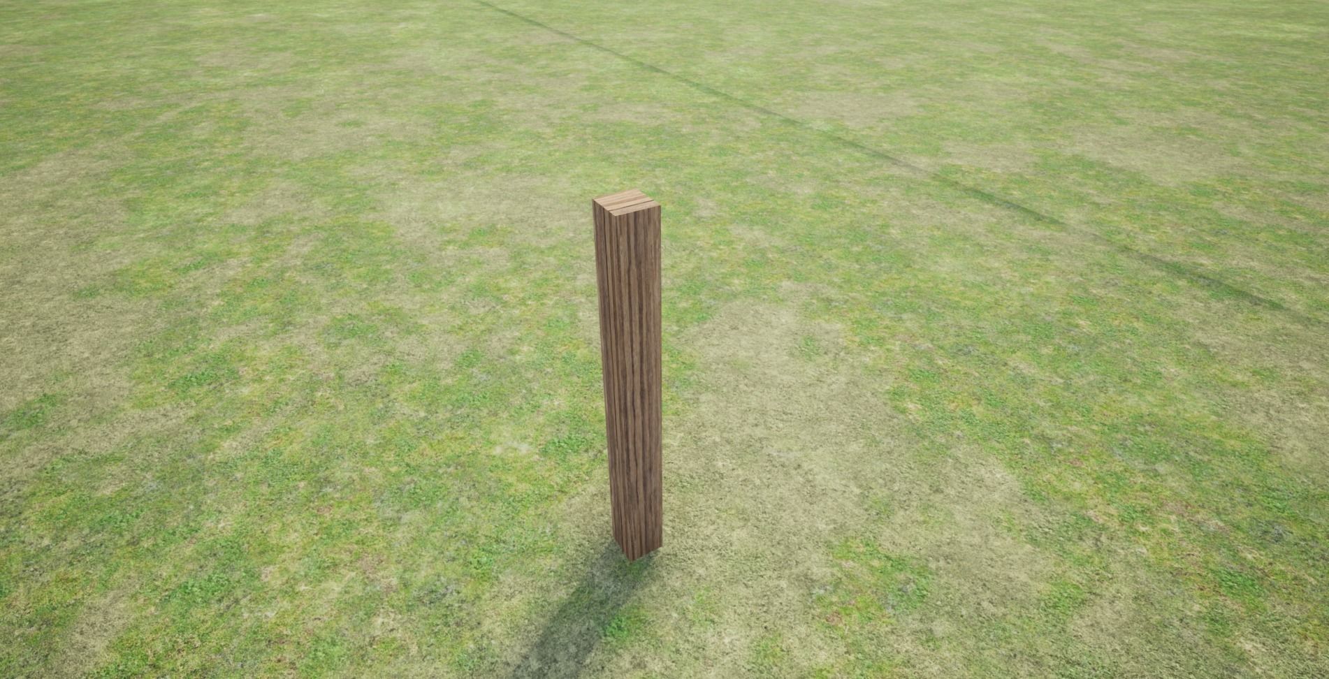 Modular Wooden Fence Low-poly 3D model_17