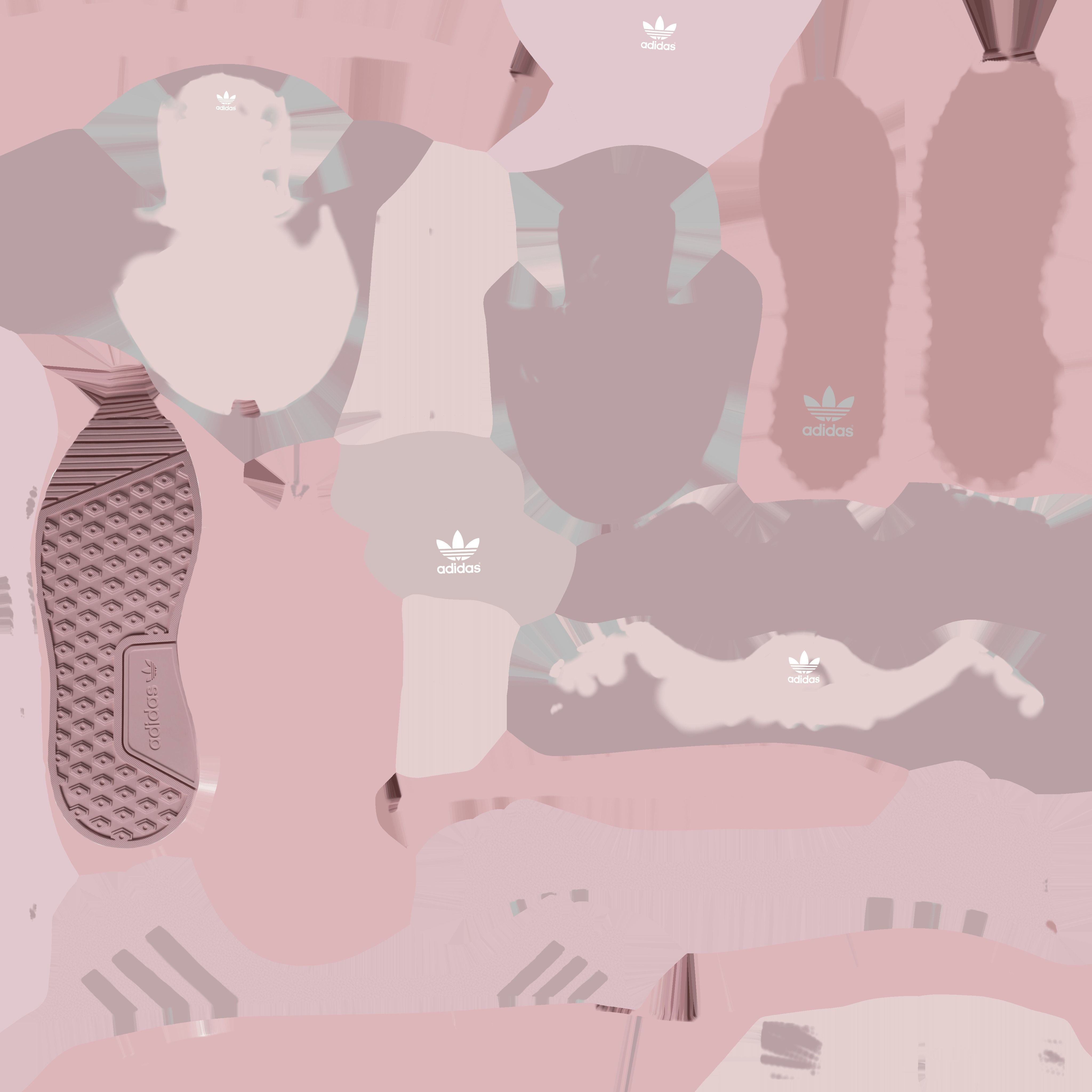 ADIDAS Big Girls X-PLR Casual Athletic Sneakers from Finish Line Low-poly 3D model_8