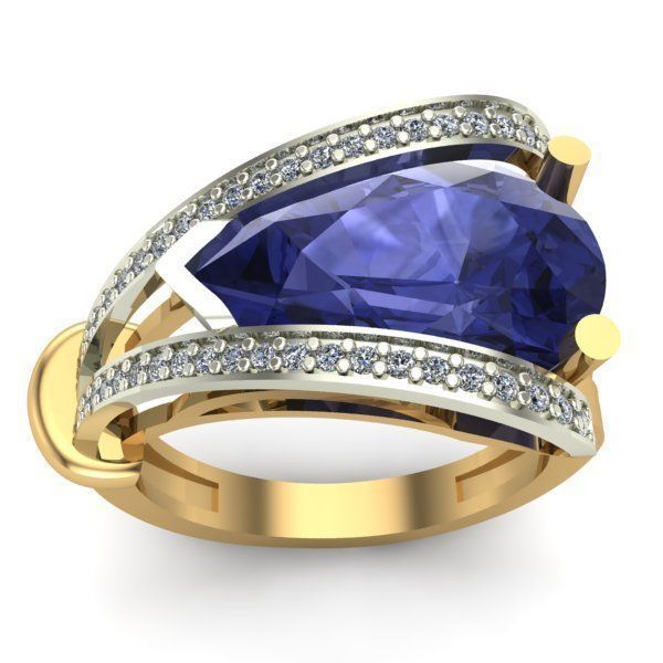 WOMAN SET RING AND EARRINGS 3D Model Collection_2