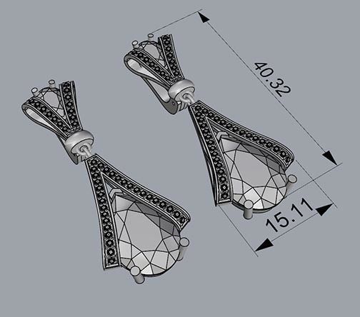 WOMAN SET RING AND EARRINGS 3D Model Collection_10