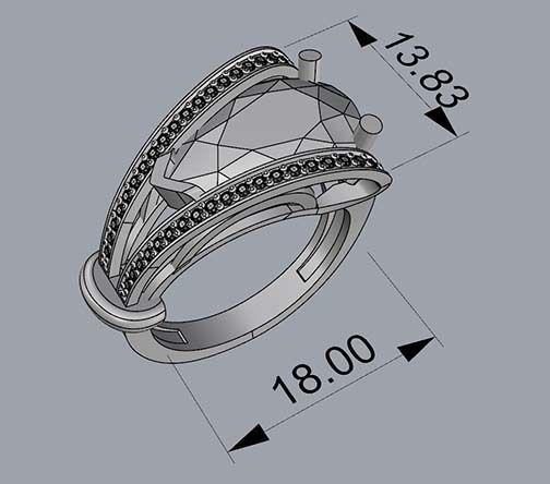 WOMAN SET RING AND EARRINGS 3D Model Collection_9