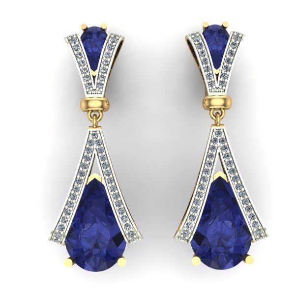 WOMAN SET RING AND EARRINGS 3D Model Collection_4