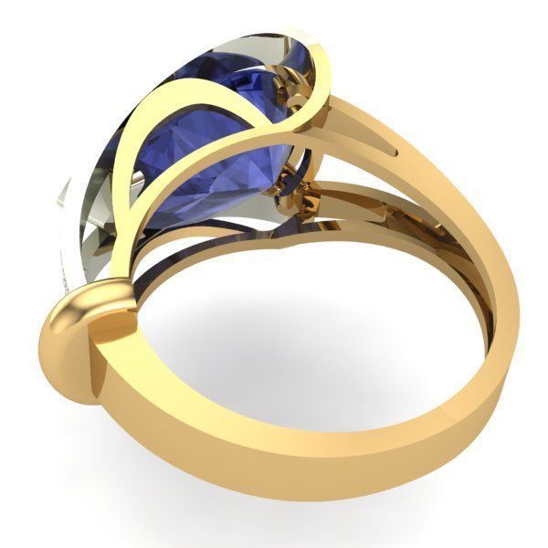 WOMAN SET RING AND EARRINGS 3D Model Collection_5