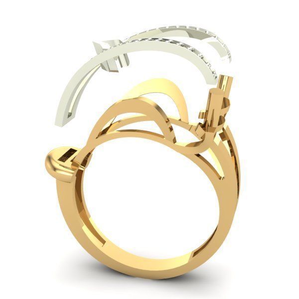 WOMAN SET RING AND EARRINGS 3D Model Collection_8