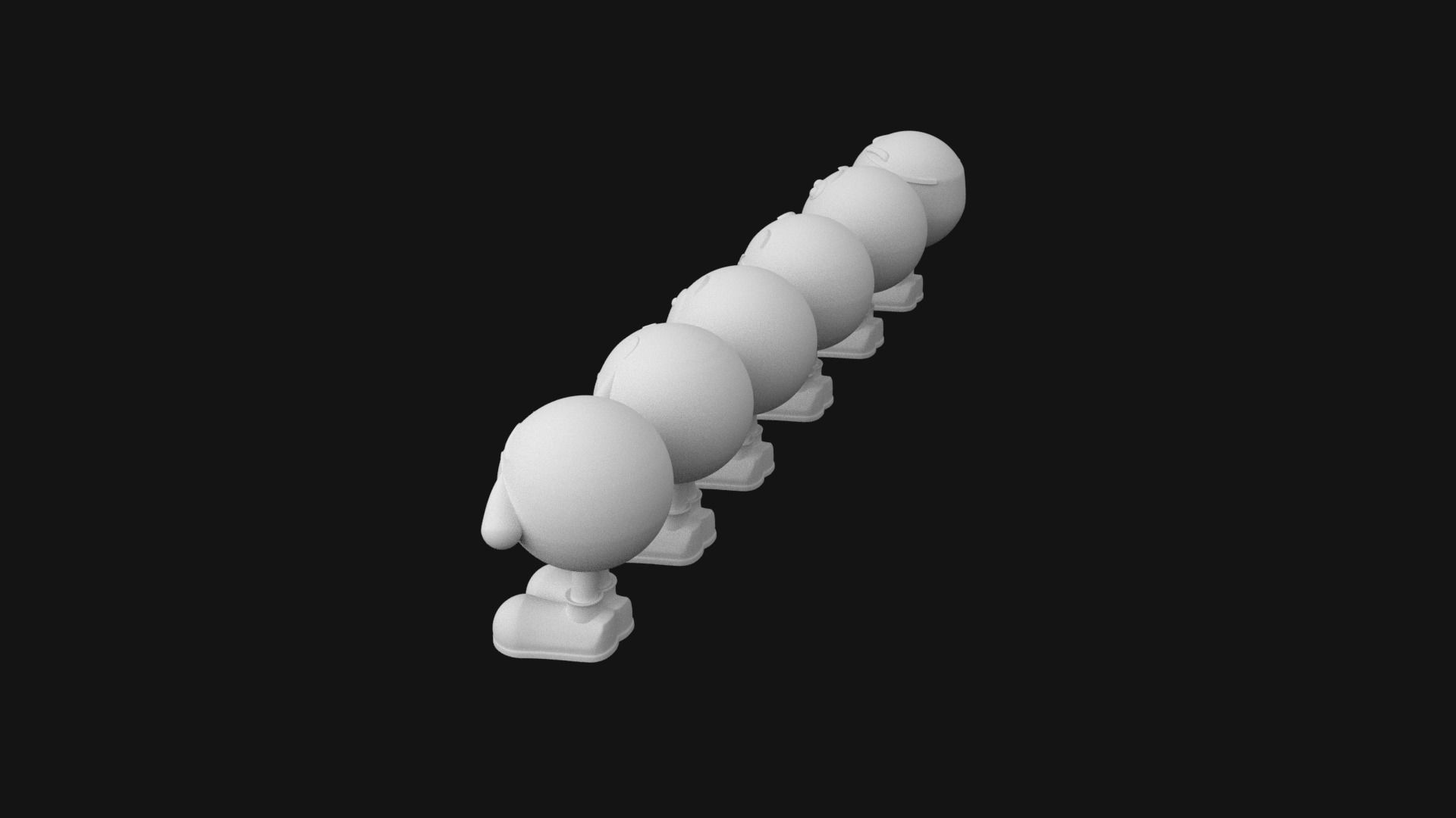 Pack with Emoji dolls stl for 3D priting 3D print model_2