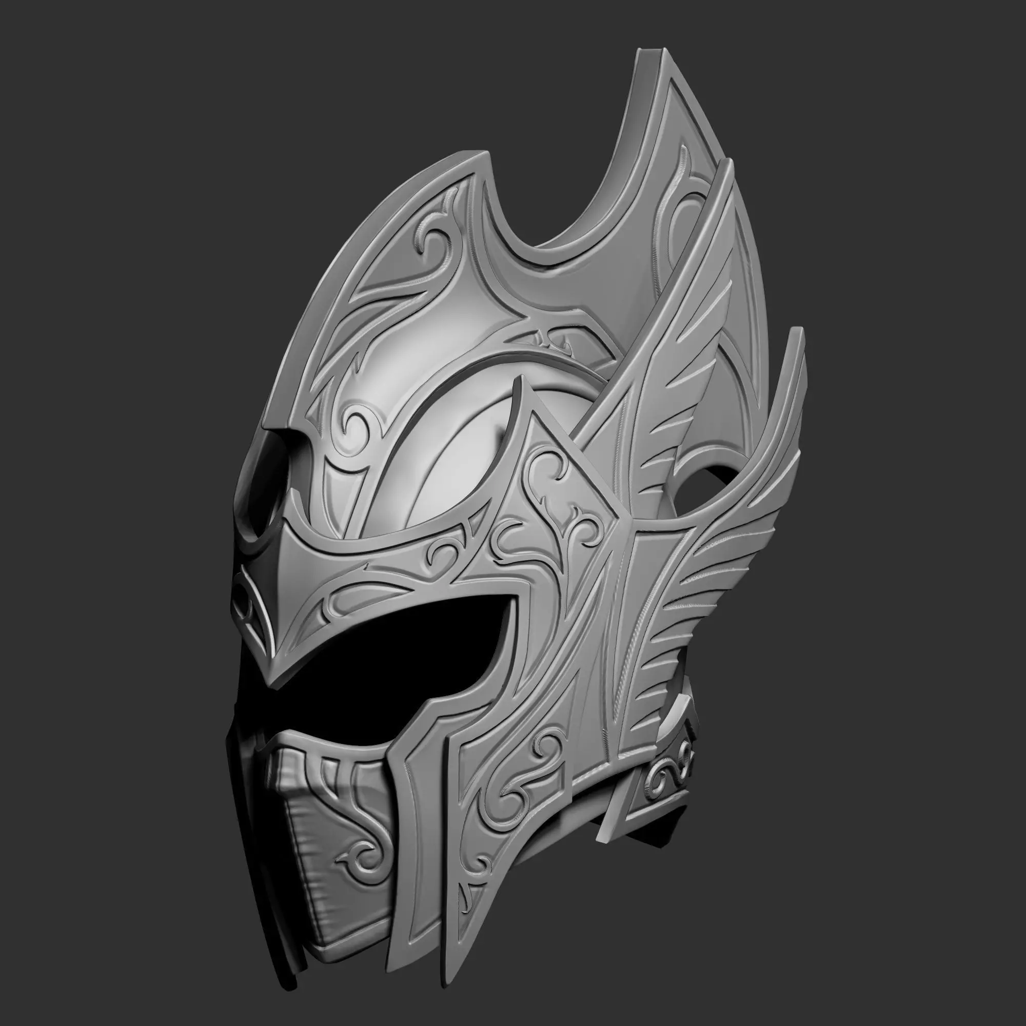 Zbrush Elf fantasy helmet 3D model_0