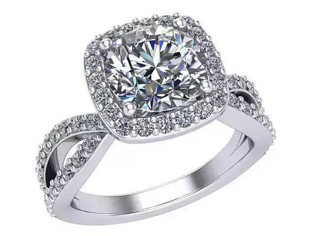 Crisscross Shank Cushion Halo