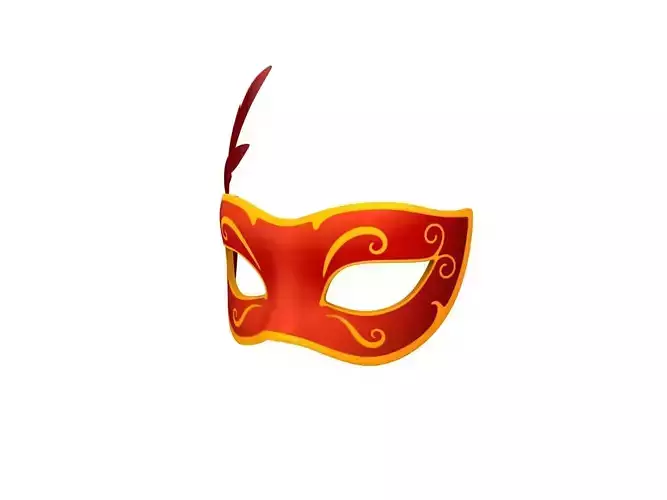 Carnival Mask Low-poly 3D model