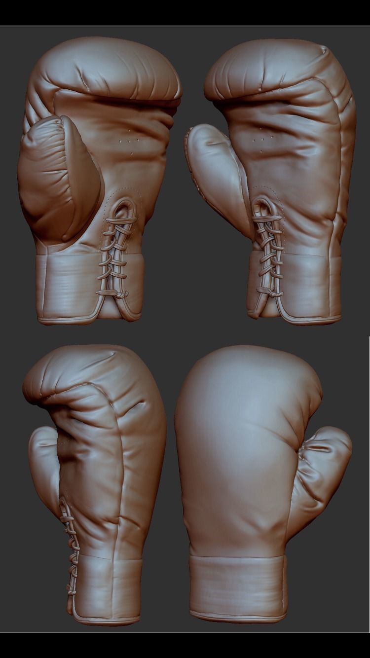 Boxing gloves -  Game ready  Low-poly 3D model_2