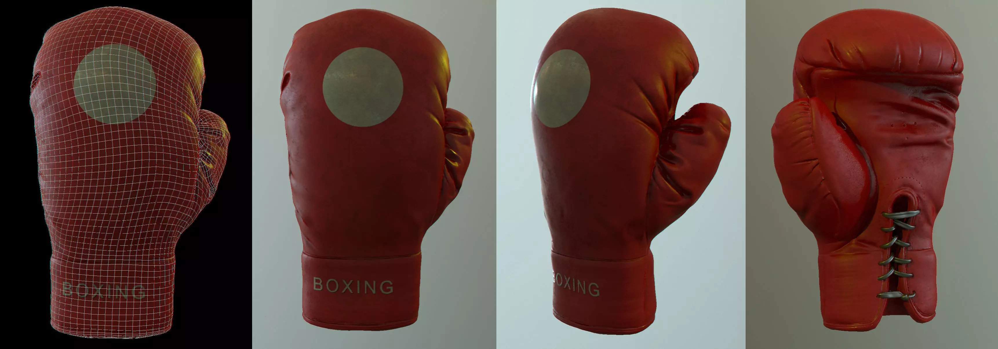 Boxing gloves -  Game ready  Low-poly 3D model_0