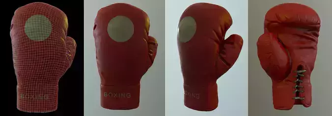  Boxing gloves -  Game ready  Low-poly 3D model