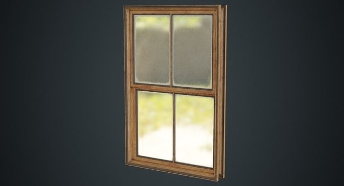 Window 1B Low-poly 3D model