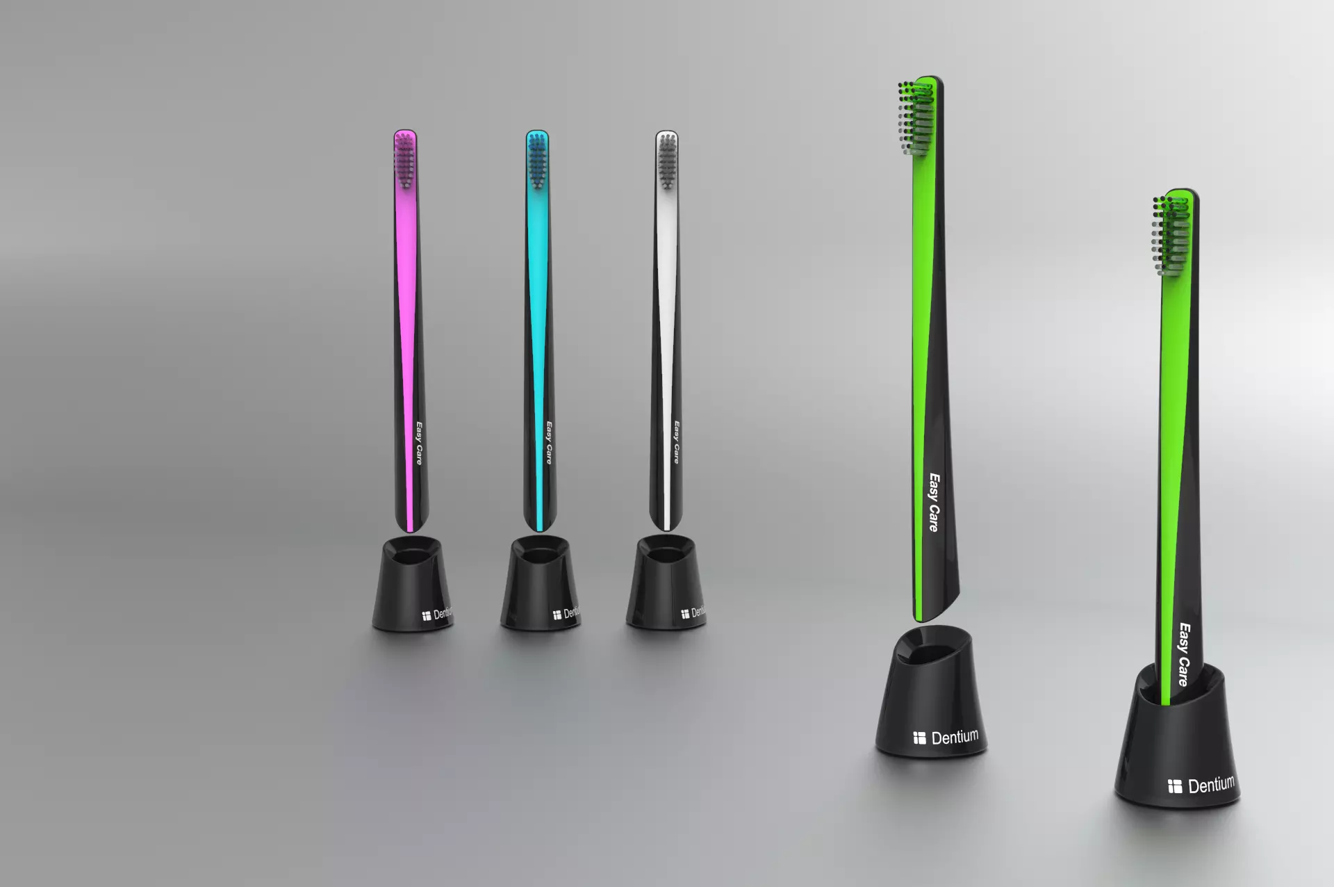 Toothbrush four toothbrushes 3D model_0