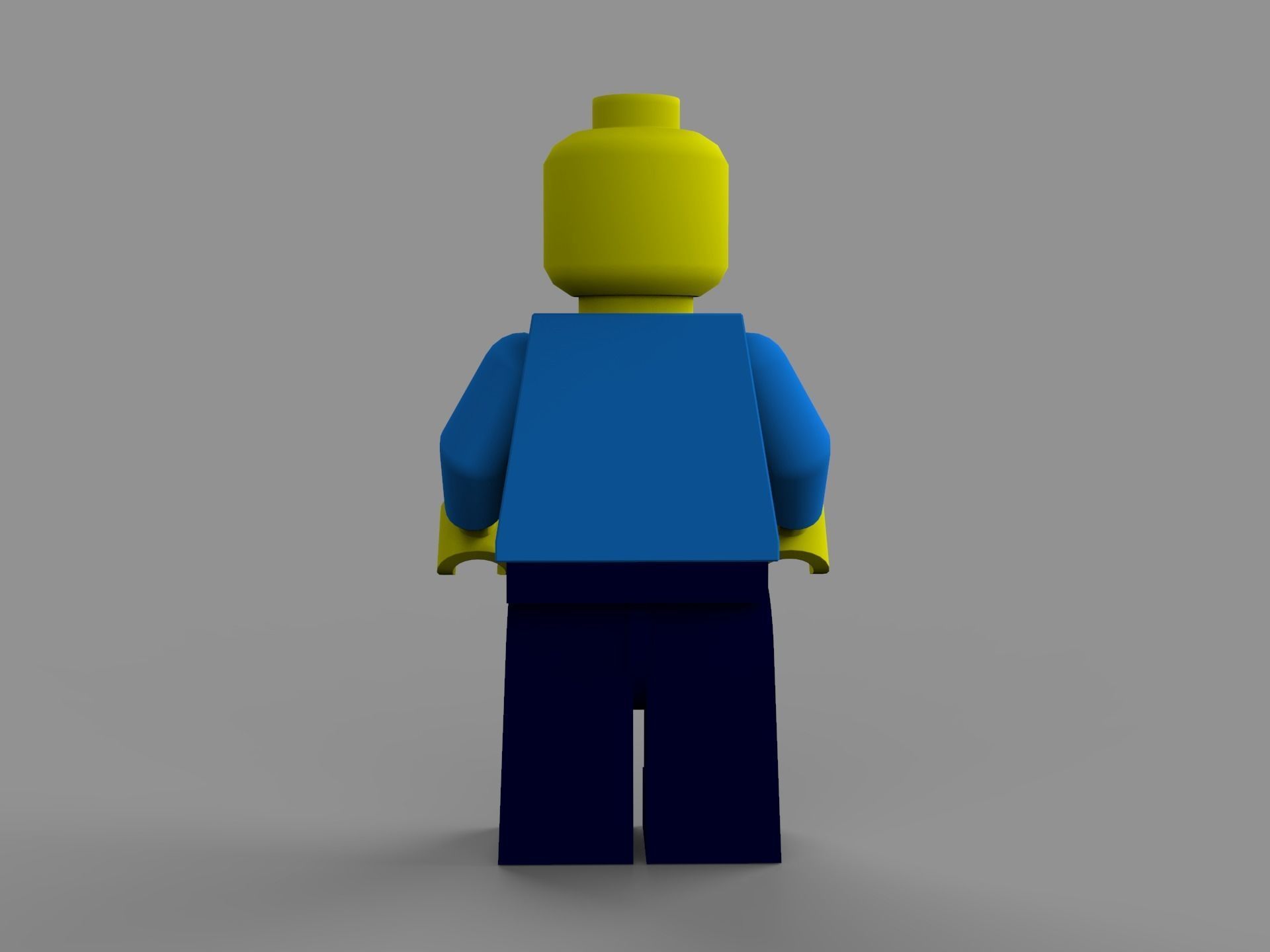 LEGO man Low-poly 3D model_3