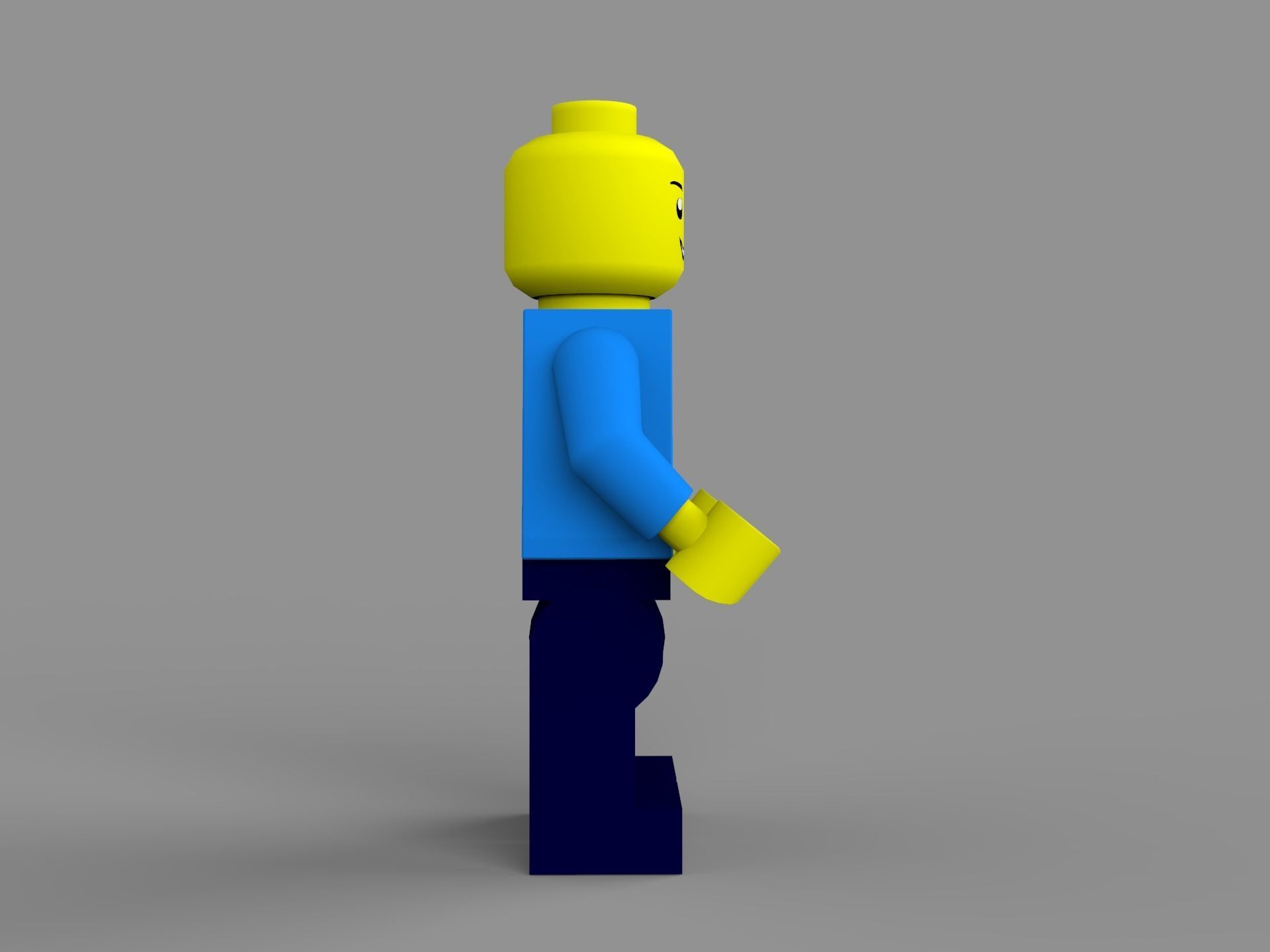 LEGO man Low-poly 3D model_2