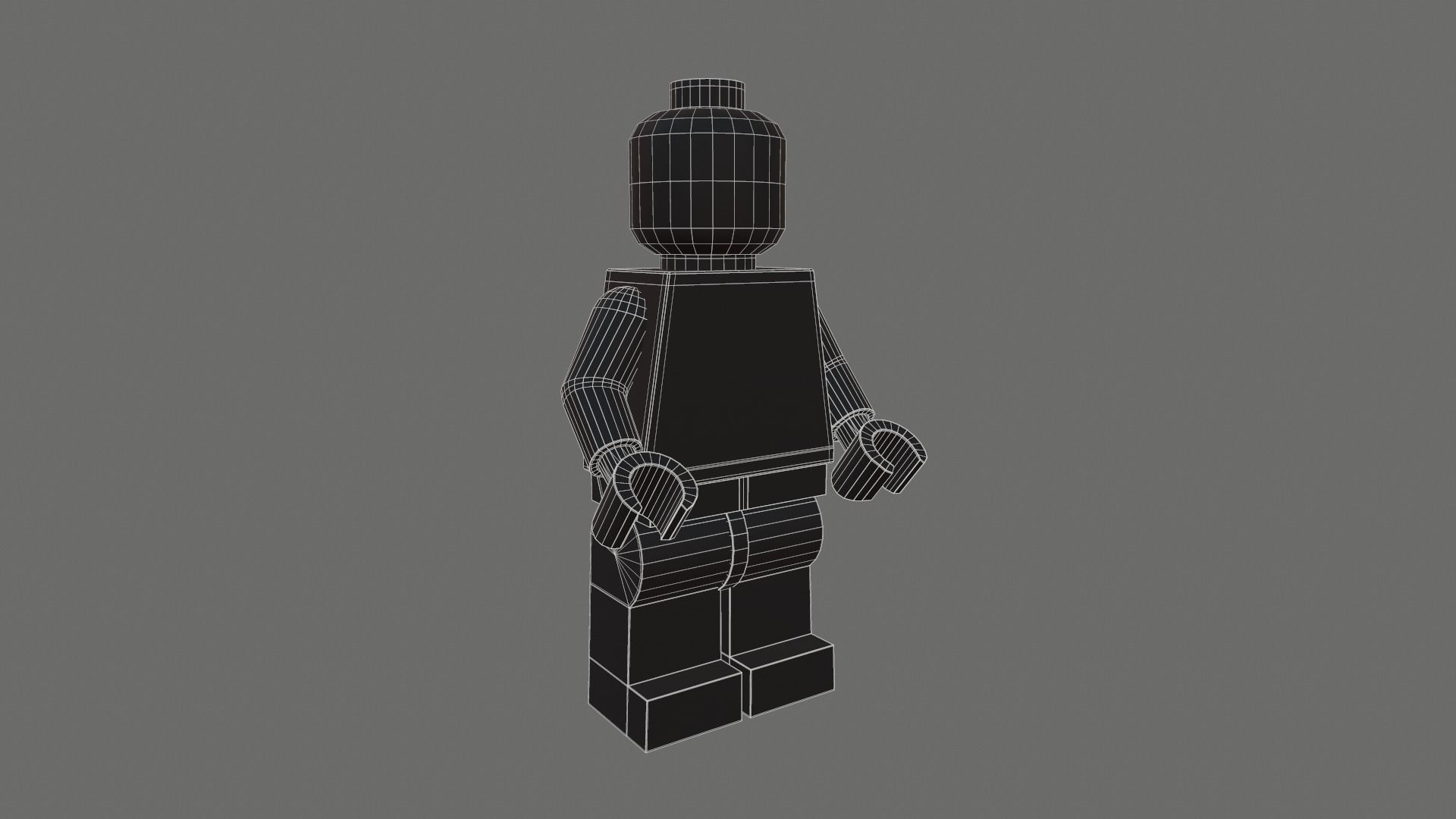 LEGO man Low-poly 3D model_5