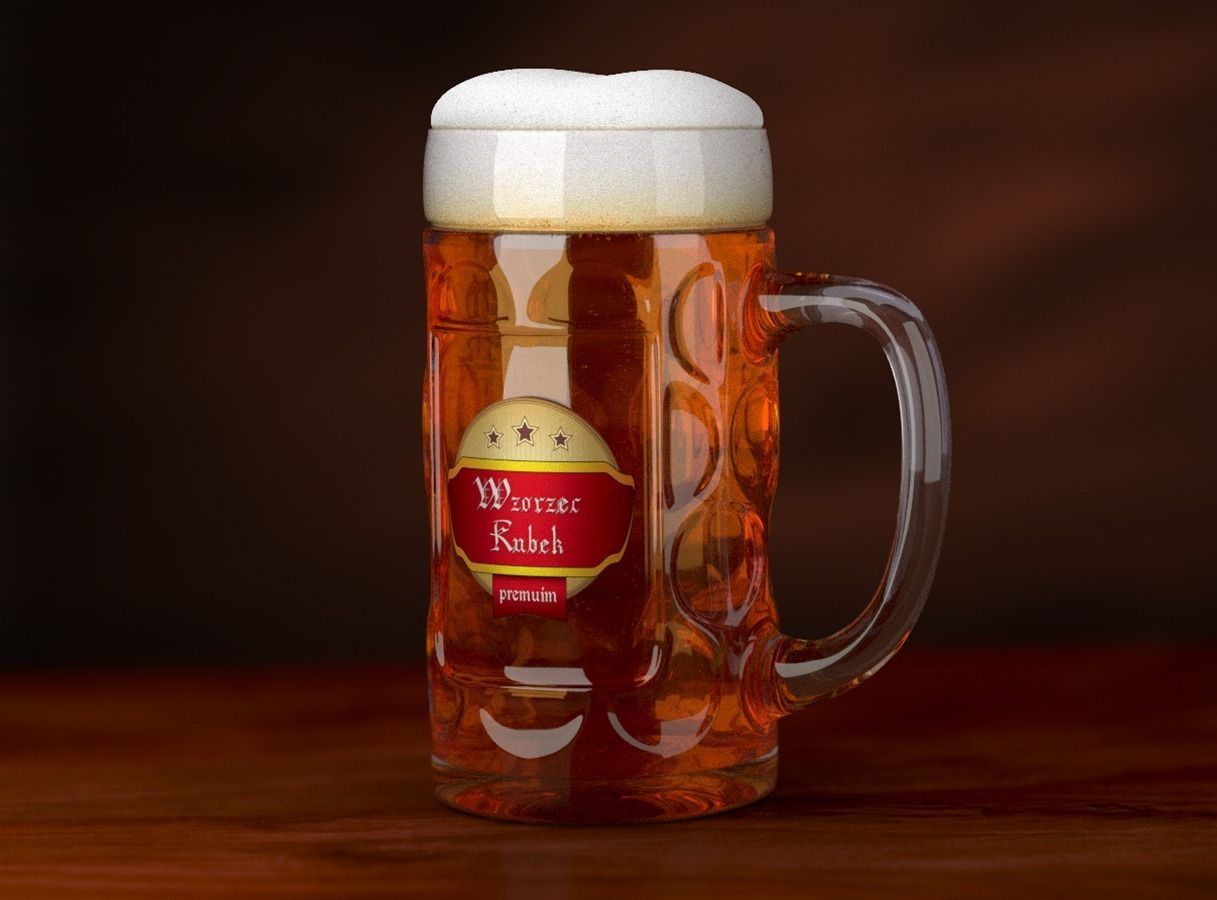Patterned Beer Mug