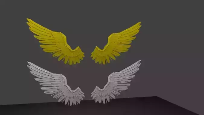ANGEL WING low poly or Medium poly
