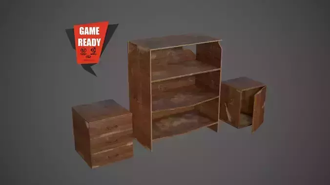 OLD FURNITURE Low-poly 3D model