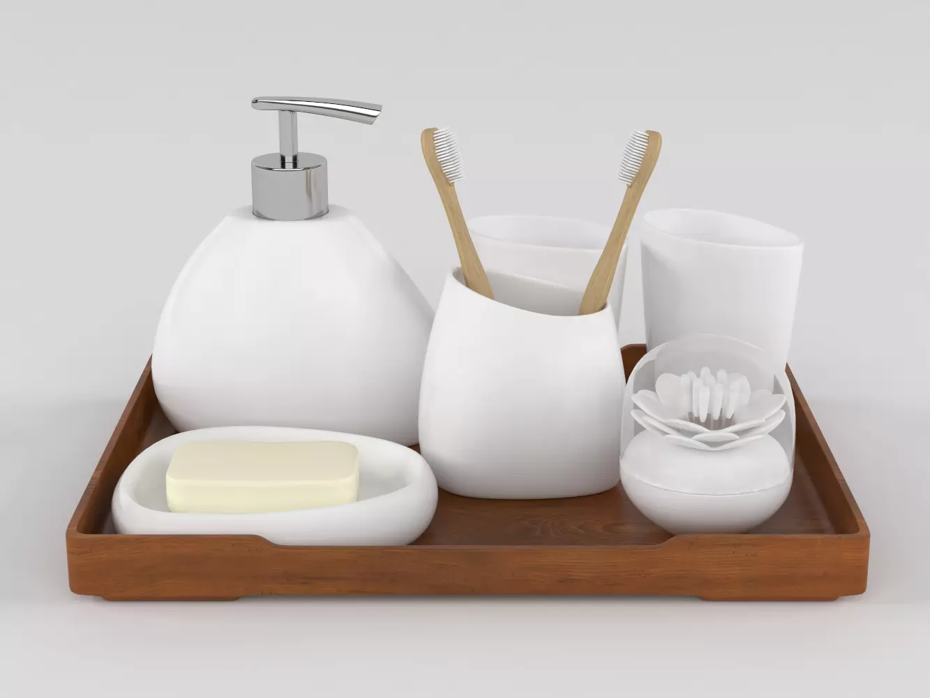 Bathroom Accessories Set 3D model_0