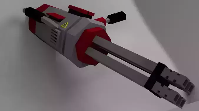LowPoly Sci-Fi MiniGun