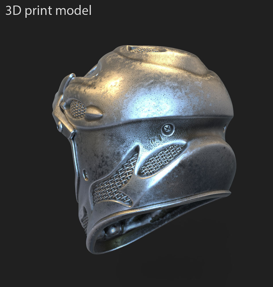 skull pendant jewelry Biker helmet vol5  3D print model_4