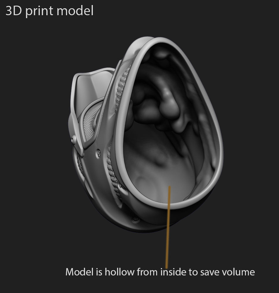 skull pendant jewelry Biker helmet vol5  3D print model_9