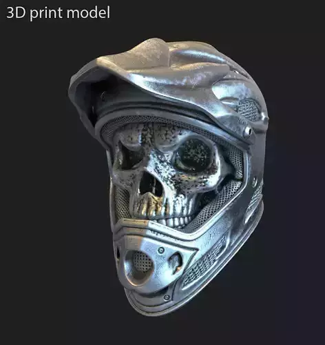  skull pendant jewelry Biker helmet vol5  3D print model