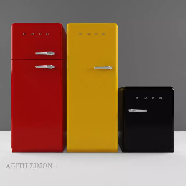 Smeg refrigerator 3D model_0