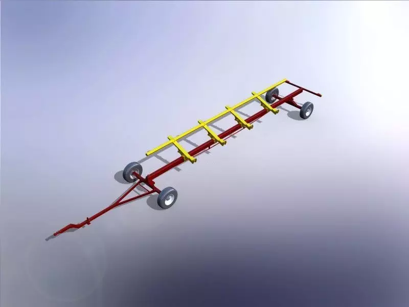 30 ft combine header trolley 3D model