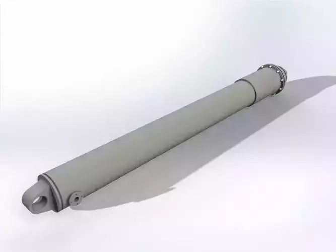 4 stage telescopic hydraulic cylinder D250 S6970 mm 3D model